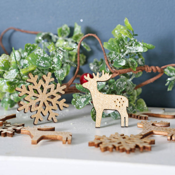 Christmas Reindeer And Snowflake Crafting Shapes
