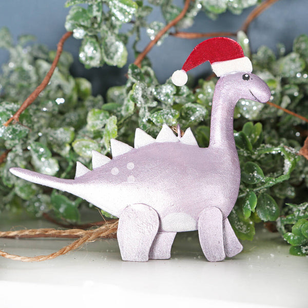 Pink Stegosaurus Christmas Tree Decoration
