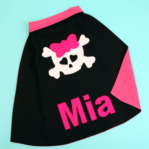 Black and Cerise cape for Mia