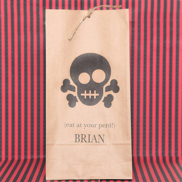 Personalised boy Skull Party Bags