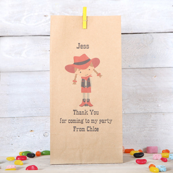 Personalised Cowgirl Party Bags