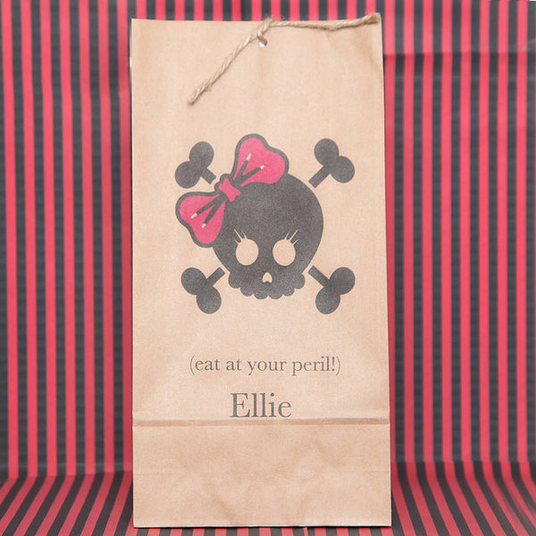 Personalised Girl Skull Party Bags