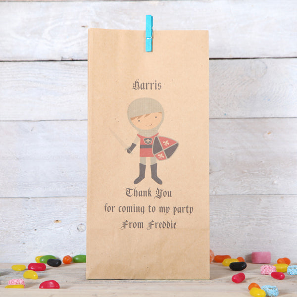 Personalised Knight Party Bags