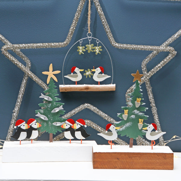 Christmas Tree With Puffins Decoration