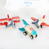 Wooden Planes And Rocket Toys In Personalised Bag