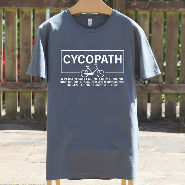 Mens Navy Or Charcoal Cycopath T Shirt, Father's Day