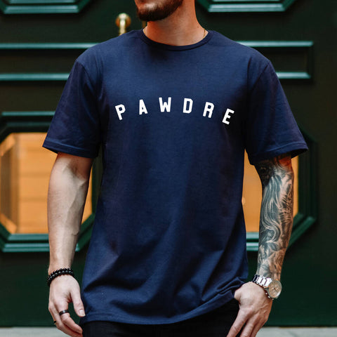 Mens Navy or Charcoal Pawdre T Shirt, Father's Day