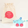 Pull Along Cat And Mouse Toy With Personalised Bag