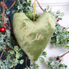 Personalised Velvet Heart Christmas Tree Decoratio
