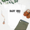 White Organic Baby Bro Vest, Can Be Personalised