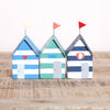 Striped Coastal Beach Hut Freestanding Decoration