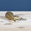 Vintage Style Gold Feather Drawer Handle