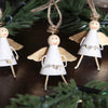 White And Gold Christmas Tree Angel Decoration