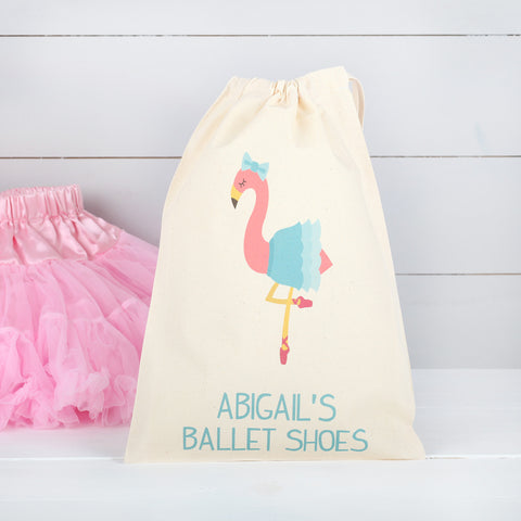 Personalised Ballet Flamingo Girls Bag