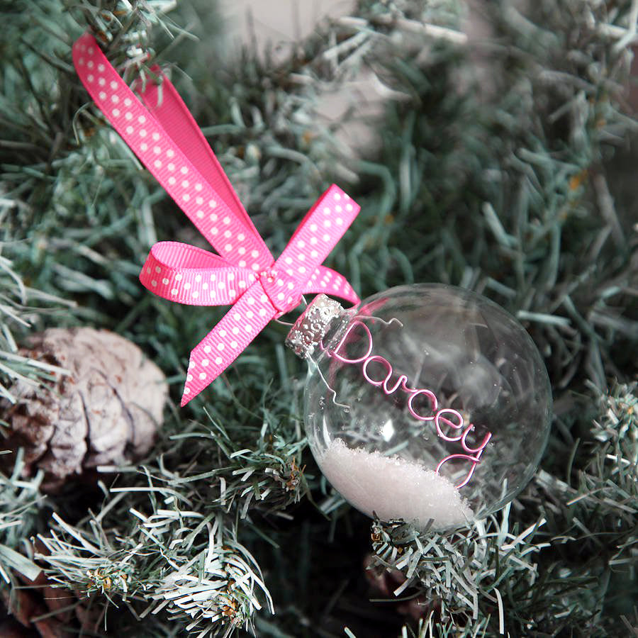 Christmas Tree Personalised Bauble Decoration