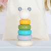 Wooden Bear Stacking Toy With Personalised Bag