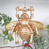 Gold Tone Bee Christmas Tree Decoration