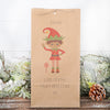 Personalised Christmas Boy Or Girl Elf Darker Skin Tone Gift Bag