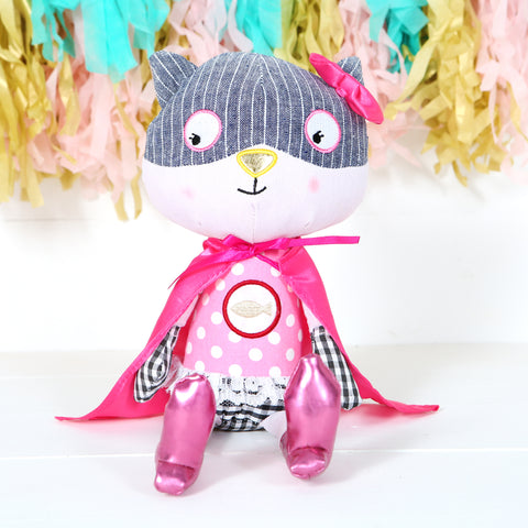 Super Hero Cat With Personalised Cape