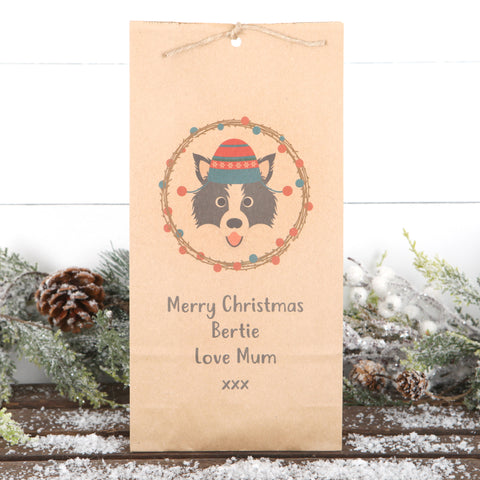 Personalised For The Dog Christmas Gift Bag