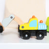Wooden Construction Truck And Personalised Bag