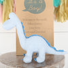 Blue Diplodocus Dinosaur Rattle + Personalised Gift Bag