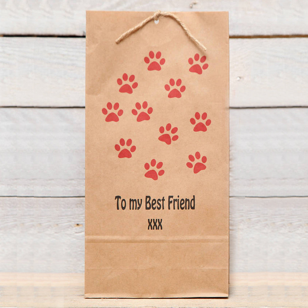 Personalised Dog Paw Print Gift Bag