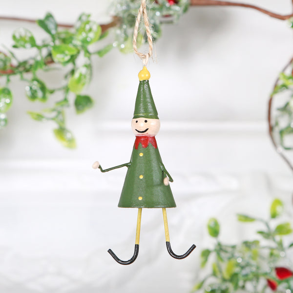 Tin Elf Christmas Tree Decoration