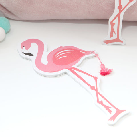 Pink Flamingo Emery Board With Tassel, Two Colourways