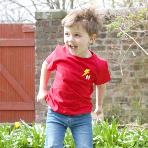 Childrens Super Hero Flash Personalised T Shirt