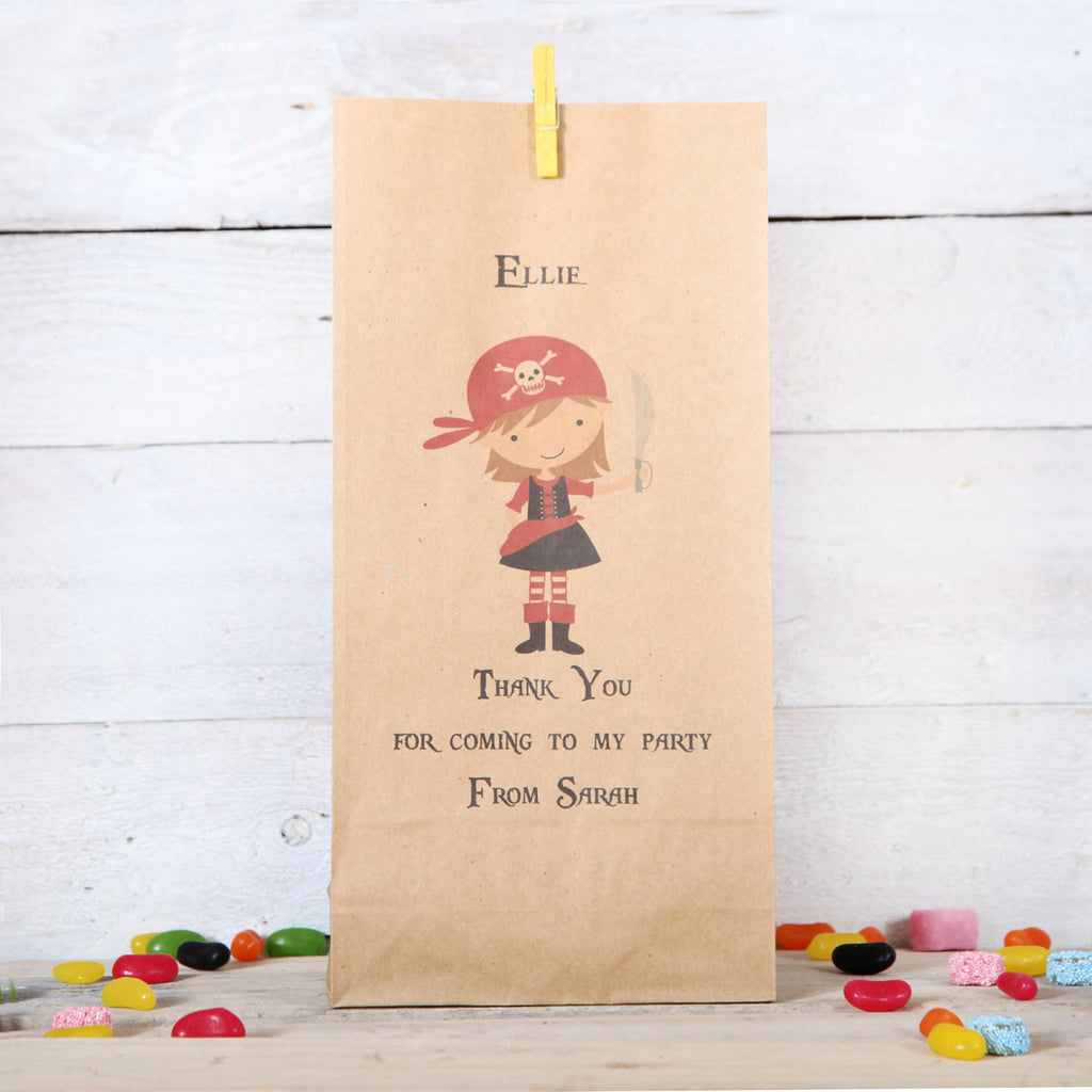 Personalised Girl Pirate Party Bags