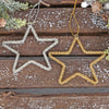 Set Of Three Christmas Tree Star Decorations