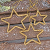 Set Of Three Christmas Tree Star Decorations