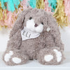 Fluffy Grey Bunny Rabbit With Personalised Bandana