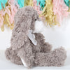 Fluffy Grey Bunny Rabbit With Personalised Bandana