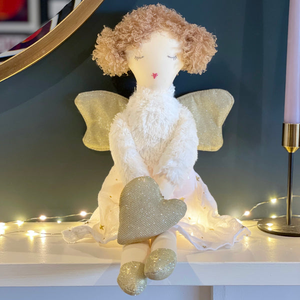 Plush Angel Heart Fairy Princess Doll