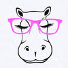 Kids Personalised Hippo In Glasses T Shirt