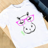 Kids Personalised Hippo In Glasses T Shirt