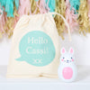 Pink Bunny Rabbit Chiming Toy And Personalised Gift Bag