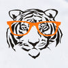 Kids Personalised Tiger With Glasses T Shirt red berry apple