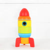 Wooden Stacking Rocket Toy With Personalised Bag