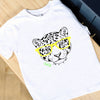 Kids Personalised Leopard In Glasses T Shirt