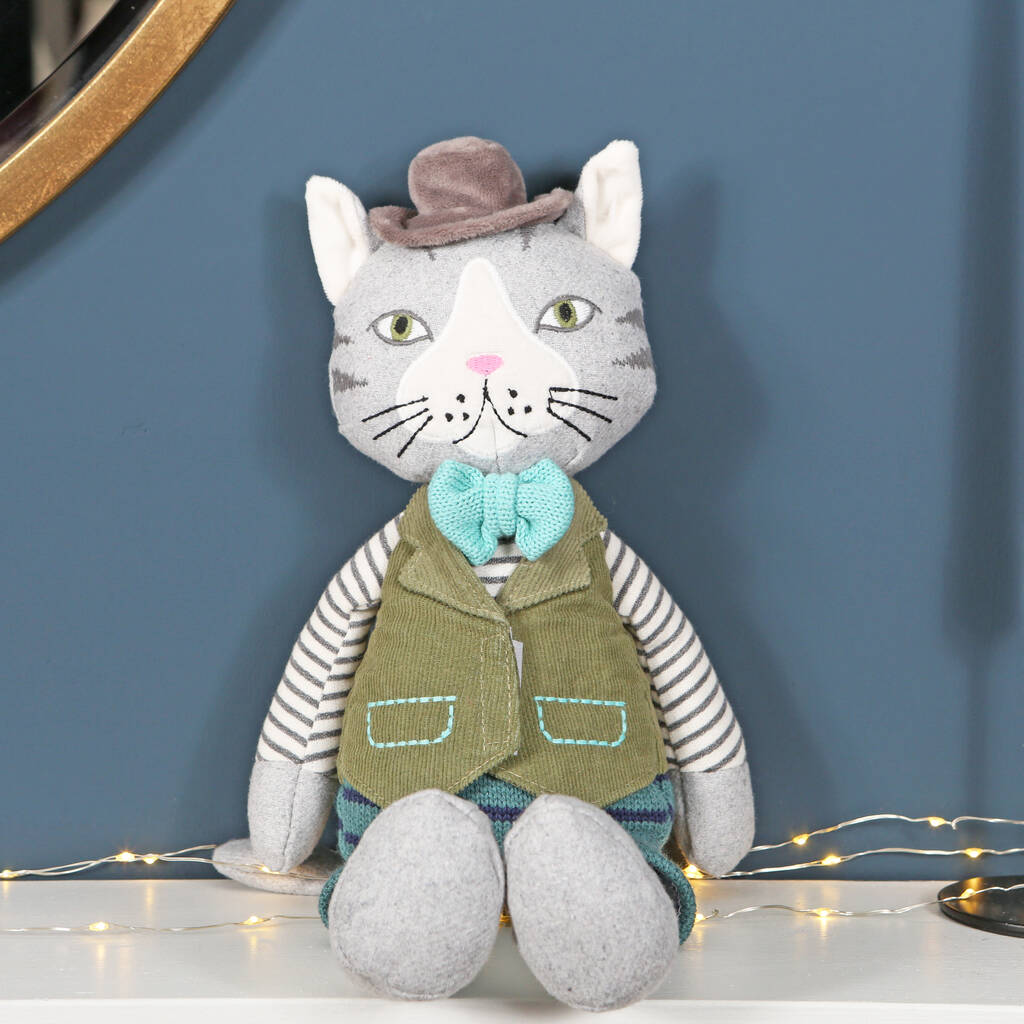 Personalised Cat Boy Soft Toy