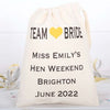 Team Bride Cotton Drawstring Favour Hen Party Bags