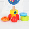 Wooden Stacking Rocket Toy With Personalised Bag