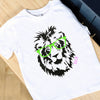 Kids Personalised Lion With Glasses T Shirt