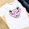 Kids Personalised Cheetah With Glasses Tshirt