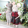 Christmas Mouse Couple Decoration, Set Of Two