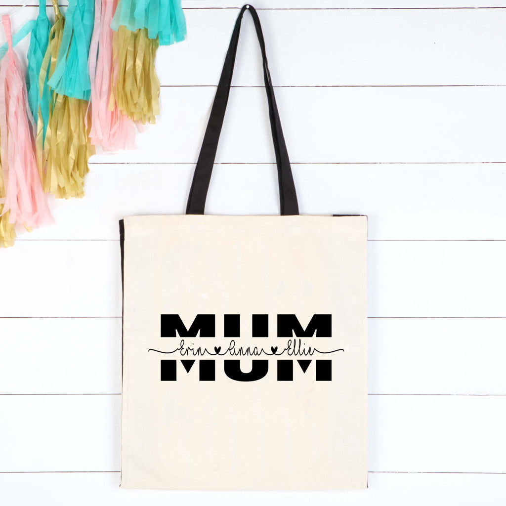 Personalised Mum Tote Shopper Bag, Mother's Day
