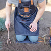 Personalised Denim Apron With Leather Straps